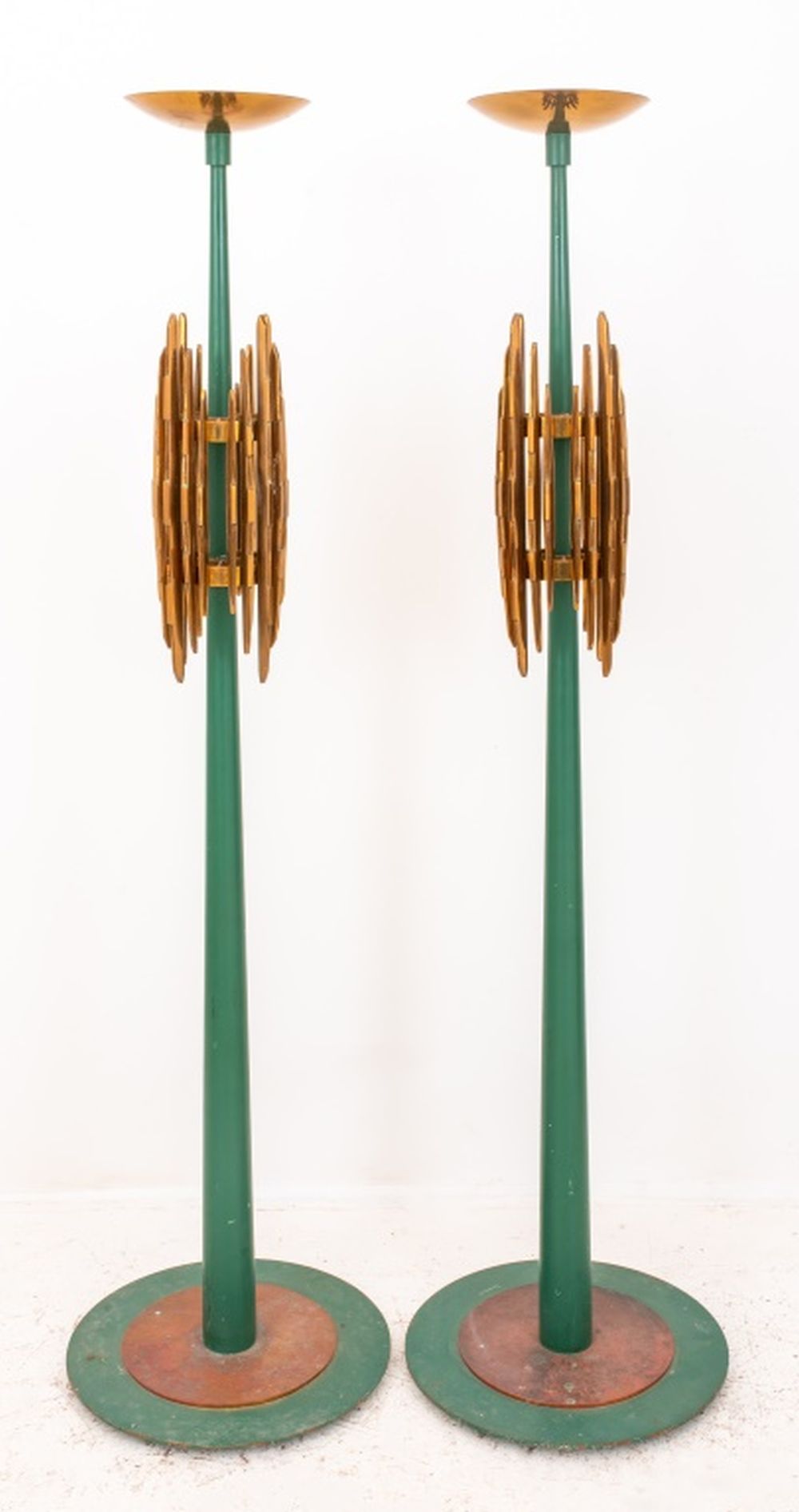 ART DECO POLYCHROMED BRASS