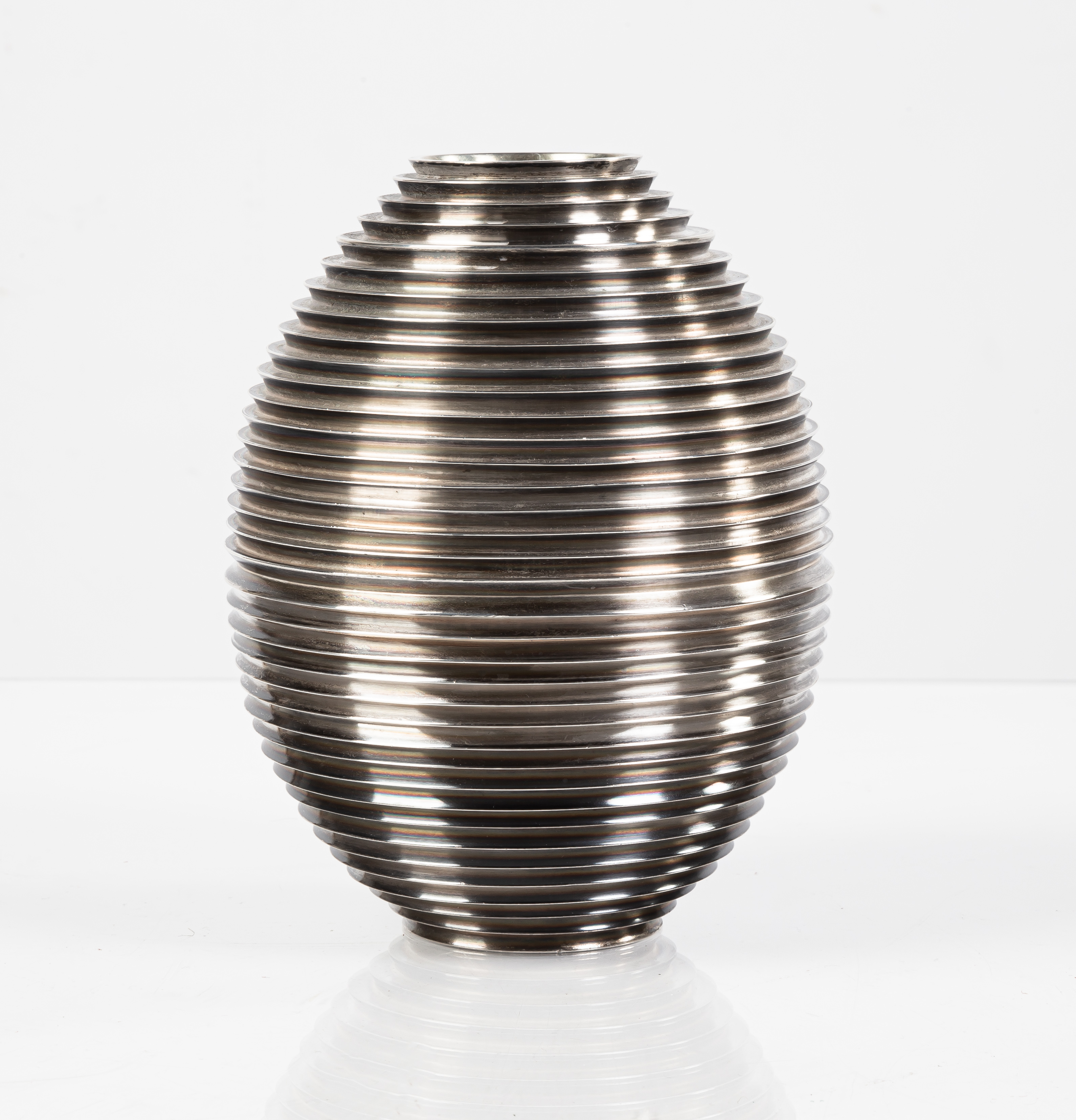 ART DECO PORTUGUESE SILVER VASE