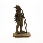 ART DECO POT METAL BRONZE INDI
