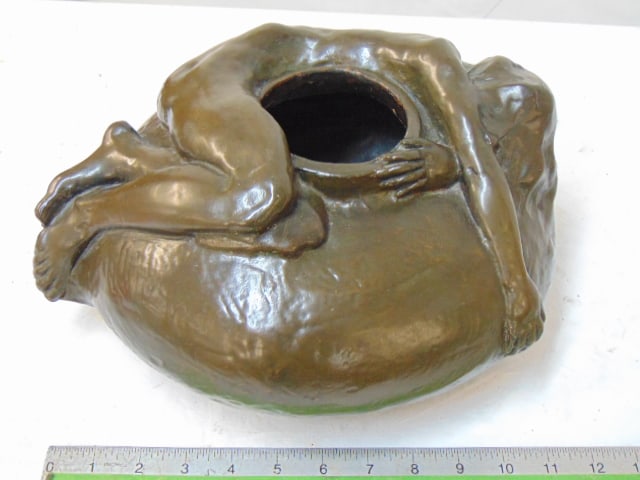 ART DECO POTTERY BOWL, NUDE
