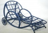 ART DECO RATTAN CHAISE LOUNGE