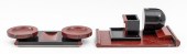 ART DECO RED JASPER AND BLACK