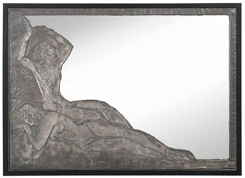 ART DECO RELIEF DECORATED LEAD