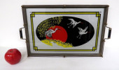ART DECO REVERSE PAINTED ON GL