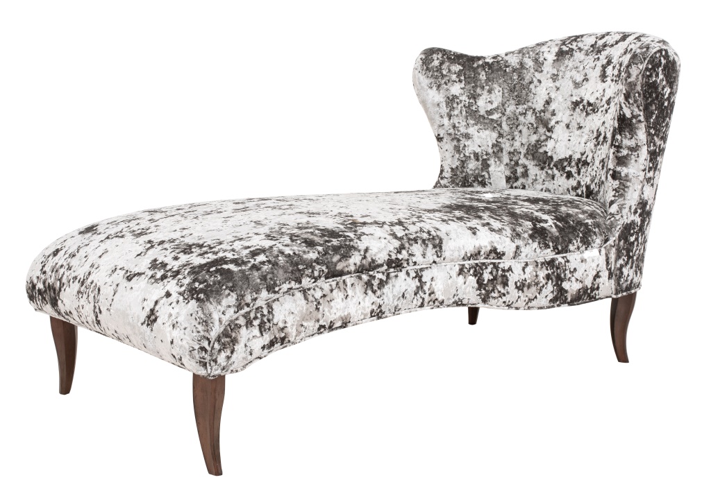 ART DECO REVIVAL GREY UPHOLSTERED