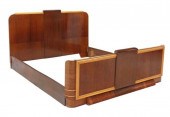 ART DECO ROSEWOOD & MAPLE BEDA