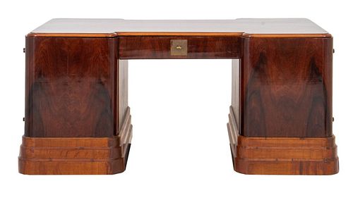 ART DECO ROSEWOOD VENEER DOUBLE