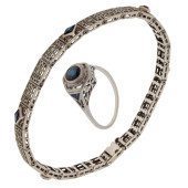 ART DECO SAPPHIRE, SYNTHETIC S