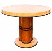 ART DECO SATINWOOD ROUND BREAK