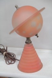 ART DECO SATURN TABLE LAMP.  A