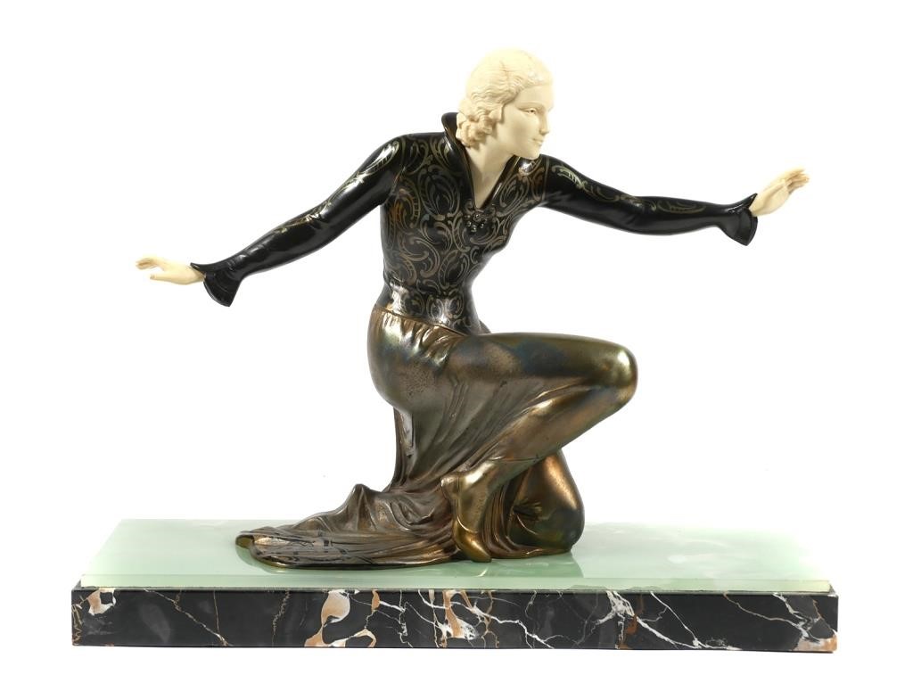 ART DECO SCULPTURE, DANCING WOMAN