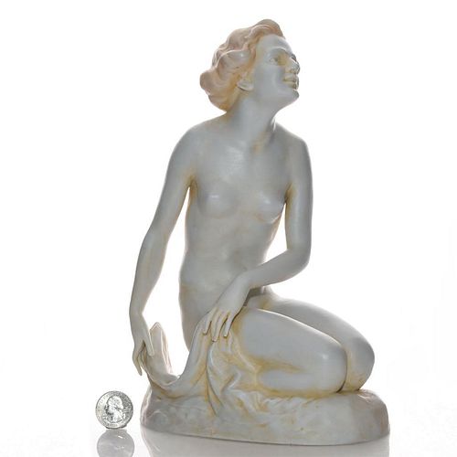 ART DECO SEMI NUDE BATHING BEAUTY