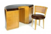 ART DECO SEMICIRCULAR DESK AND