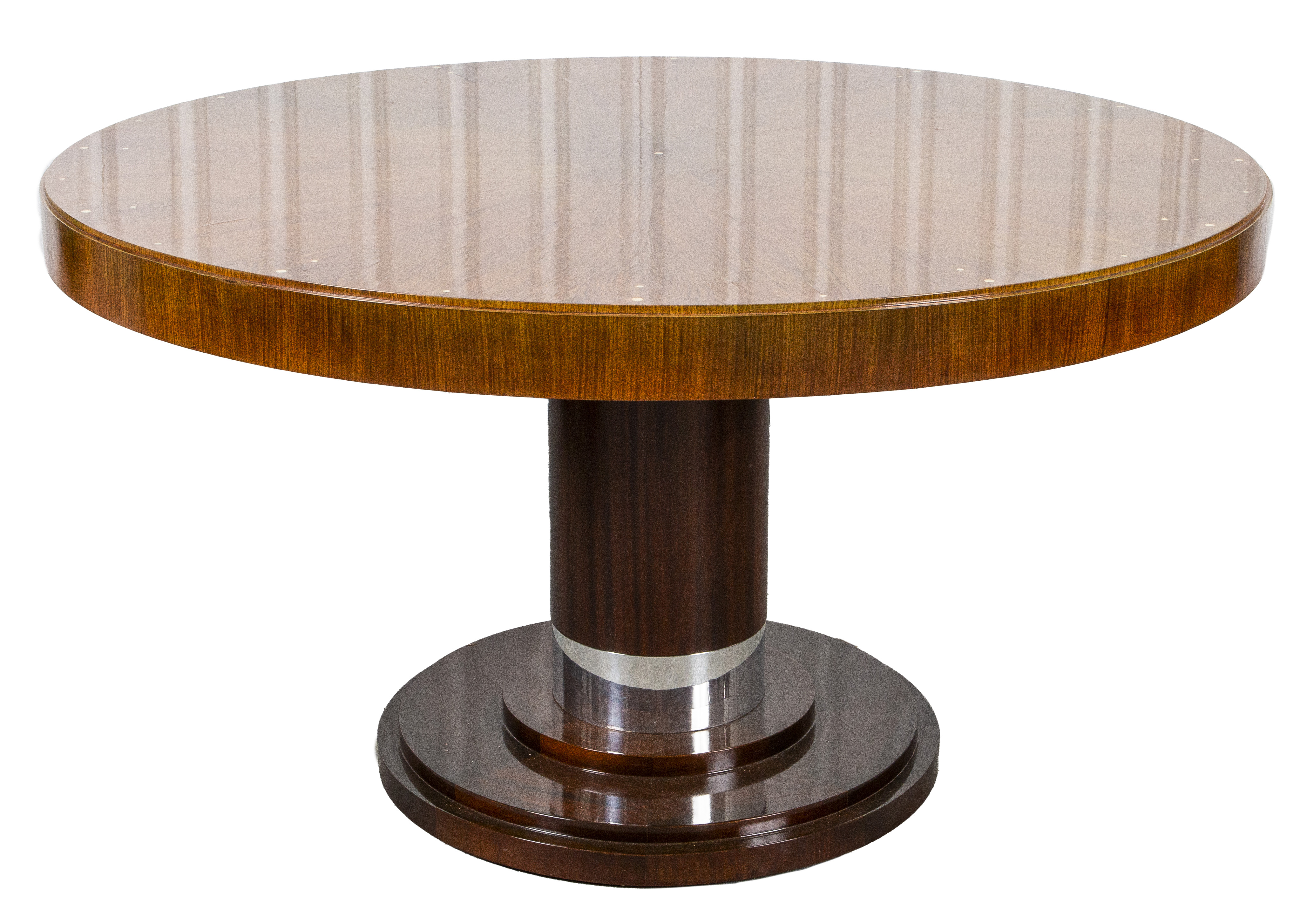 ART DECO SHELL INLAID OAK DINING
