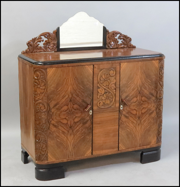 ART DECO SIDEBOARD. With a mirrored