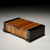 ART DECO SILVER-INLAID MACASSA