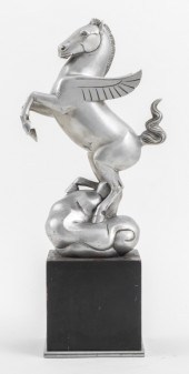 ART DECO SILVER TONE METAL PEG