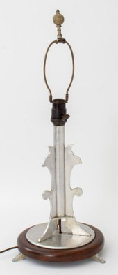 ART DECO SILVERED PALM TABLE L
