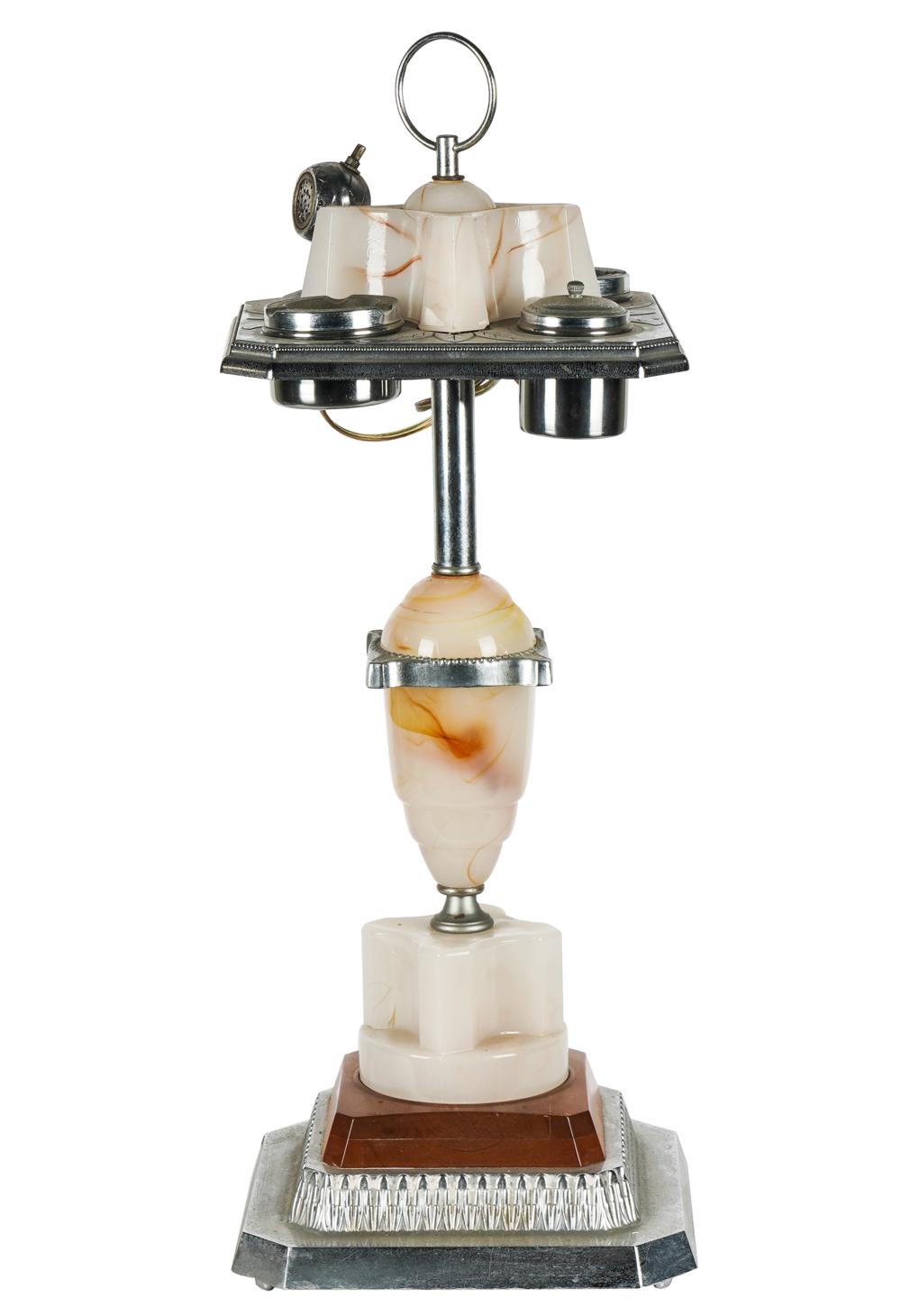 ART DECO SMOKING STANDchromed or