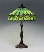 ART DECO STAINED GLASS TABLE L