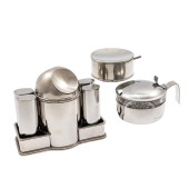 ART DECO STAINLESS STEEL TABLE
