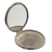 ART DECO STERLING COMPACT, GEO