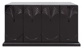 ART DECO STYLE AUBERGINE LACQU