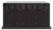 ART DECO STYLE AUBERGINE LACQU