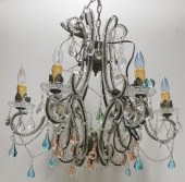 ART DECO STYLE BEADED AND GLAS