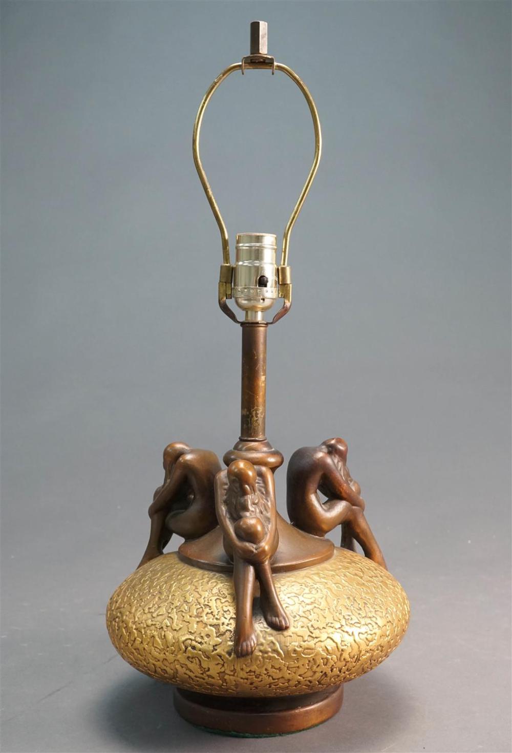 ART DECO STYLE BRONZE AND CERAMIC