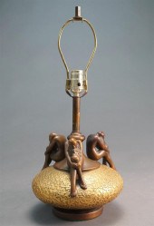 ART DECO STYLE BRONZE AND CERA