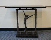 ART DECO STYLE BRONZE BASE GRA