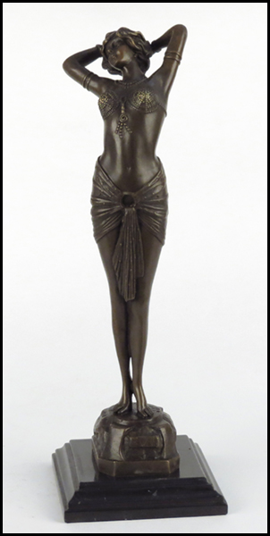ART DECO STYLE BRONZE FEMALE
