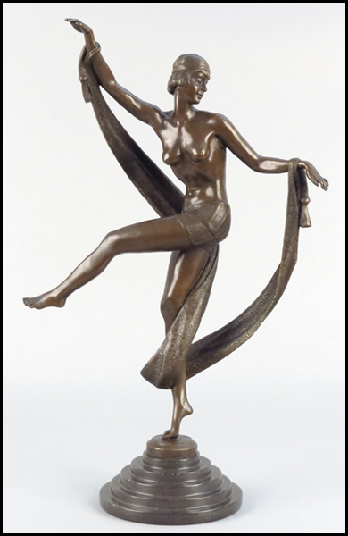 ART DECO STYLE BRONZE FEMALE