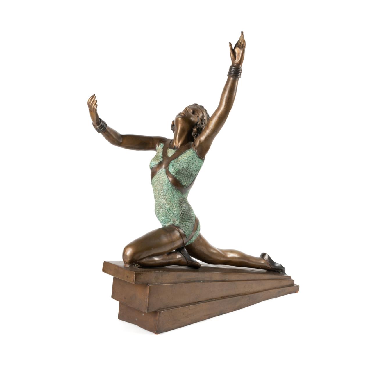 ART DECO STYLE BRONZE KNEELING