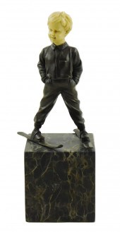 ART DECO STYLE BRONZE OR SPELT