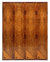 ART DECO STYLE BURLWOOD FOUR-P