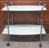 ART DECO STYLE CHROME AND GLAS