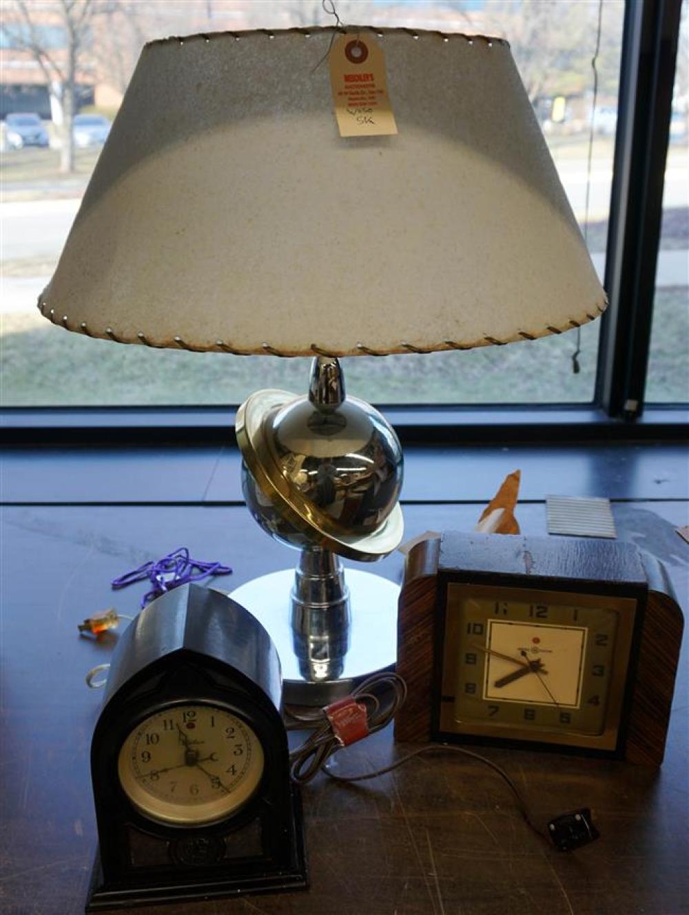 ART DECO STYLE CHROME AND BRASS