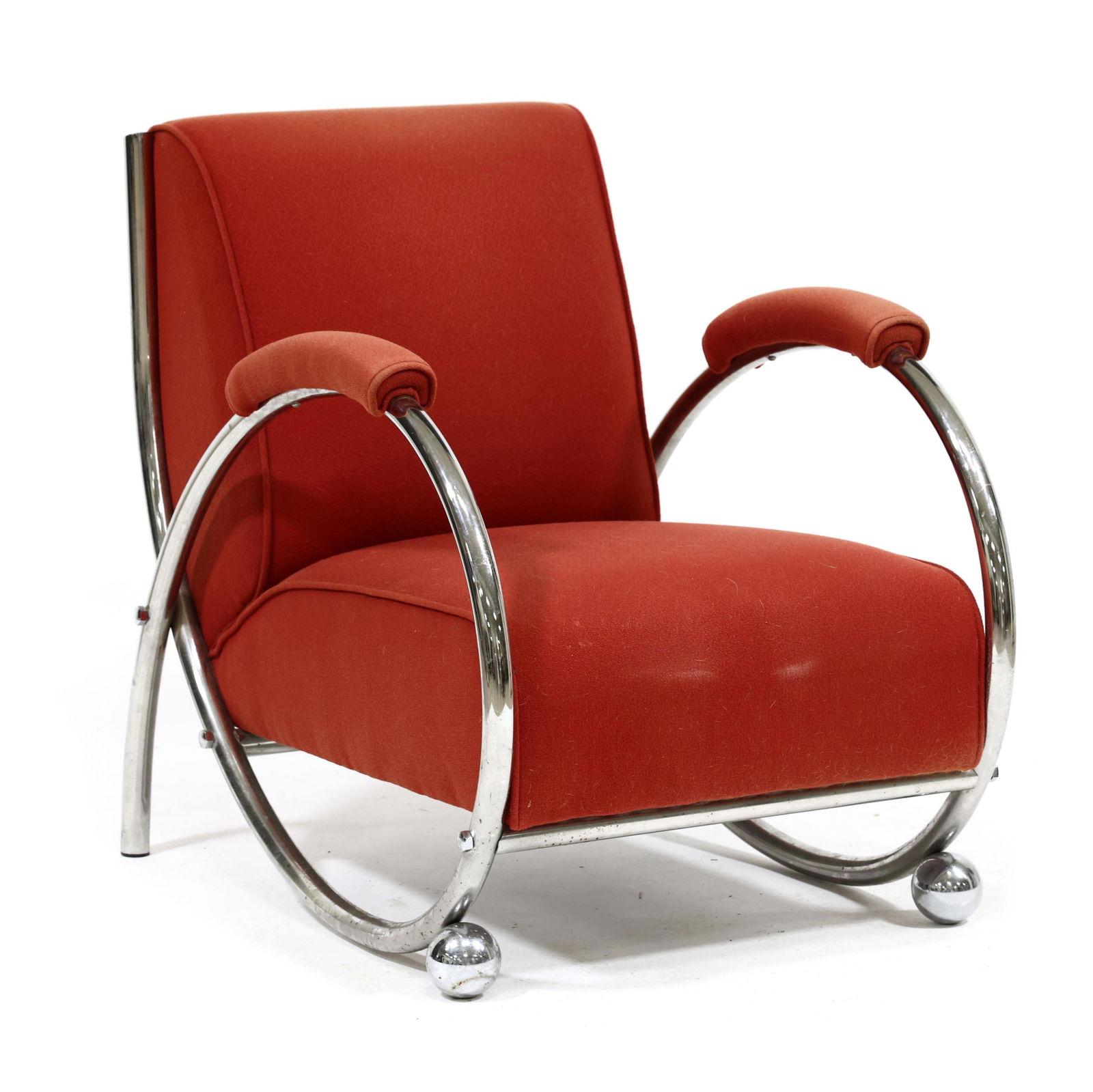 ART DECO STYLE CHROME CLUB CHAIRArt