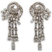 ART DECO STYLE DIAMOND DANGLIN