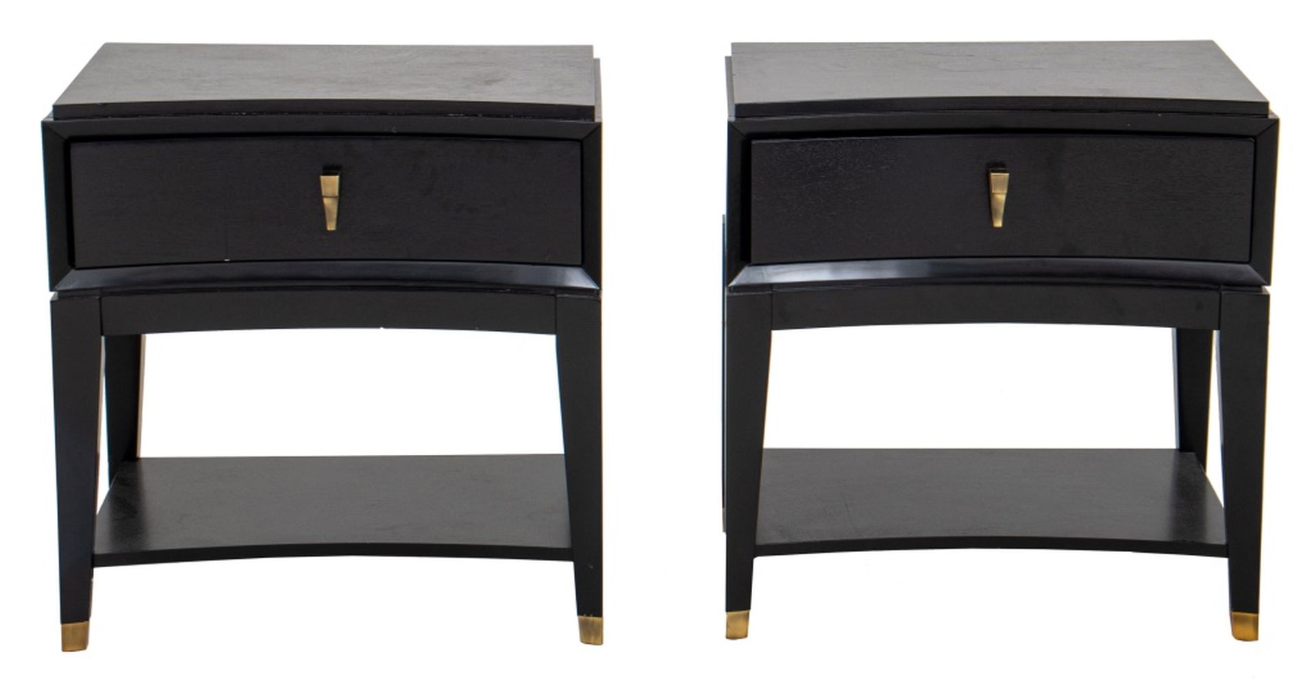 ART DECO STYLE EBONIZED BEDSIDE END