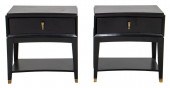 ART DECO STYLE EBONIZED BEDSID