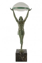 ART DECO STYLE FIGURAL TABLE L