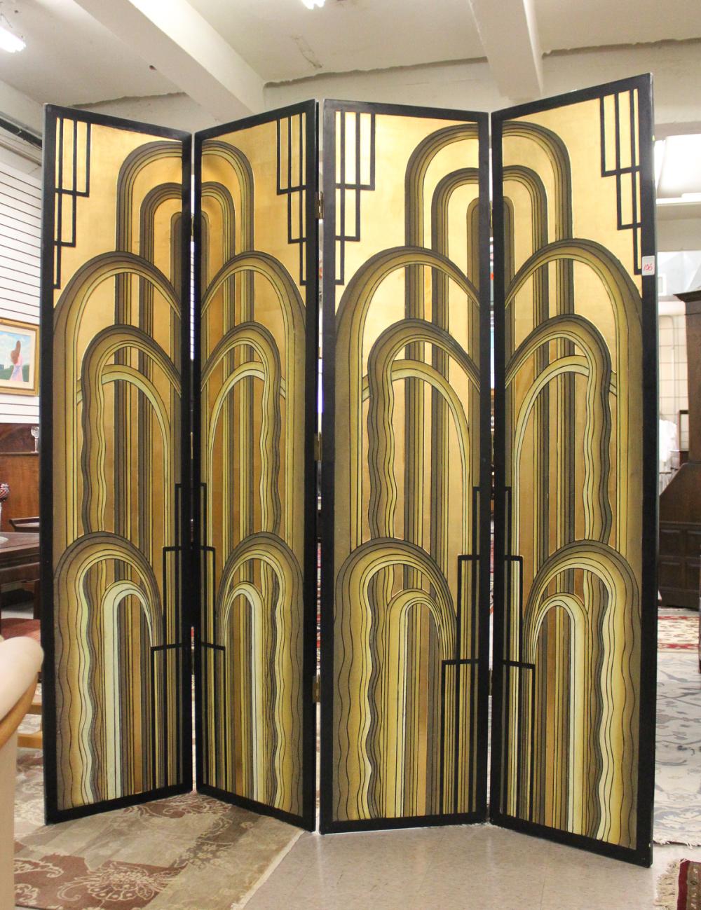 ART DECO STYLE FLOOR SCREEN, A FOUR