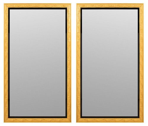 ART DECO STYLE GILTWOOD MIRRORS,