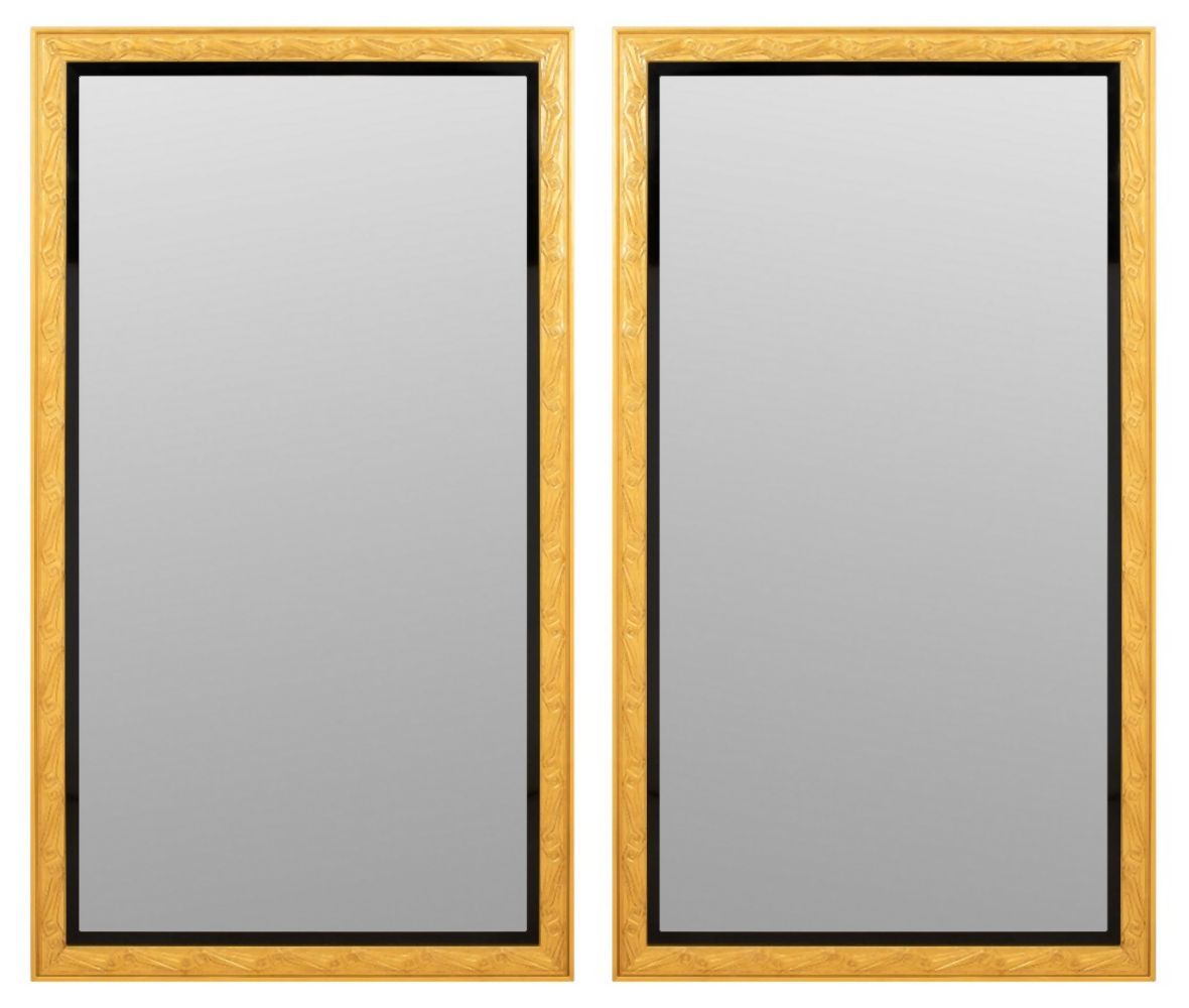 ART DECO STYLE GILTWOOD MIRRORS,
