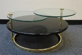 ART DECO STYLE GLASS, BLACK LA