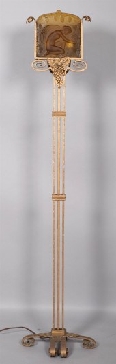 ART DECO STYLE GOLD PAINTED WR
