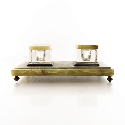 ART DECO STYLE GREEN ONYX